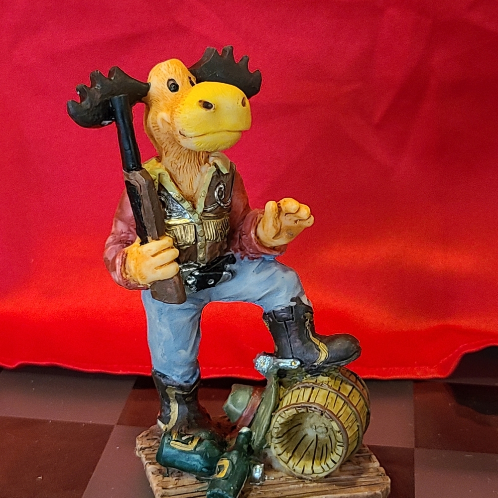 Hunter Moose Figurine knick knack for sale
